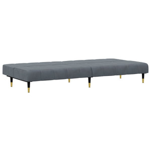 Ensemble de canapés 2 pcs gris foncé velours