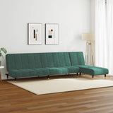 Ensemble de canapés 2 pcs vert foncé velours
