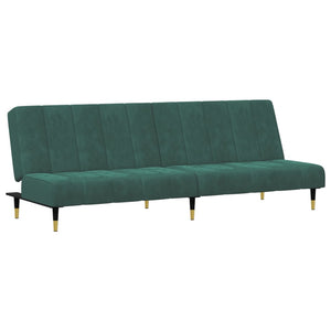 Ensemble de canapés 2 pcs vert foncé velours