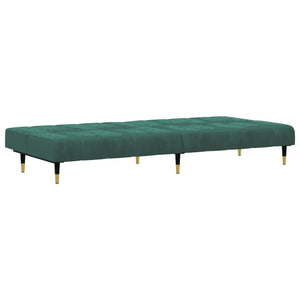 Ensemble de canapés 2 pcs vert foncé velours