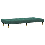Ensemble de canapés 2 pcs vert foncé velours