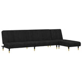 Ensemble de canapés 2 pcs noir velours