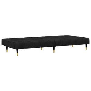 Ensemble de canapés 2 pcs noir velours