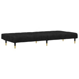 Ensemble de canapés 2 pcs noir velours