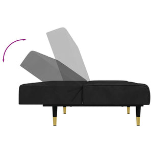 Ensemble de canapés 2 pcs noir velours