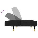 Ensemble de canapés 2 pcs noir velours