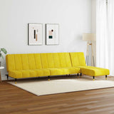 Ensemble de canapés 2 pcs jaune velours