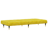 Ensemble de canapés 2 pcs jaune velours