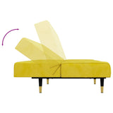 Ensemble de canapés 2 pcs jaune velours