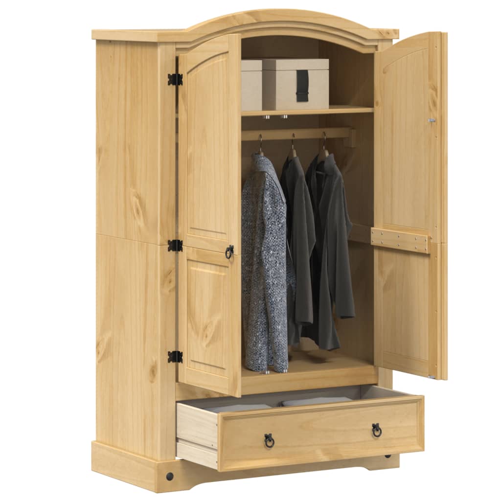 Armoire « Corona » 101 x 52 x 170 cm Bois massif Pin