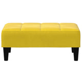 Canapé-lit à 2 places avec repose-pied jaune velours