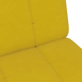 Canapé-lit à 2 places avec repose-pied jaune velours