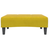 Canapé-lit à 2 places avec repose-pied jaune velours