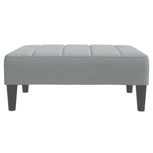 Canapé-lit à 2 places avec repose-pied gris clair tissu