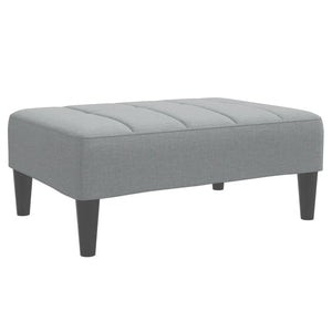 Canapé-lit à 2 places avec repose-pied gris clair tissu