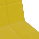 Canapé-lit à 2 places avec repose-pied jaune velours