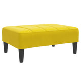 Canapé-lit à 2 places avec repose-pied jaune velours