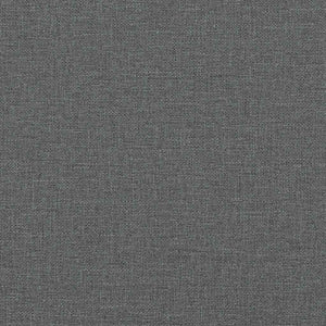 Canapé-lit à 2 places avec repose-pied gris foncé tissu