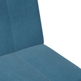 Canapé-lit à 2 places avec repose-pied bleu velours