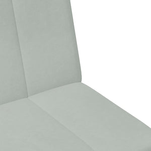 Canapé-lit à 2 places avec repose-pied gris clair velours