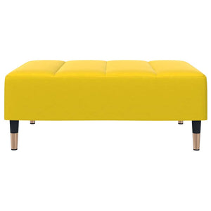 Canapé-lit à 2 places avec repose-pied jaune velours