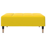 Canapé-lit à 2 places avec repose-pied jaune velours