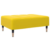 Canapé-lit à 2 places avec repose-pied jaune velours