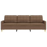 Canapé à 3 places Marron 210 cm Tissu