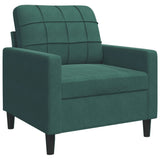 Fauteuil Vert foncé 60 cm Velours