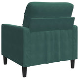 Fauteuil Vert foncé 60 cm Velours