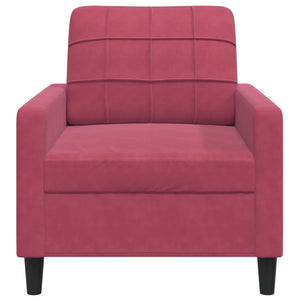 Fauteuil Rouge bordeaux 60 cm Velours