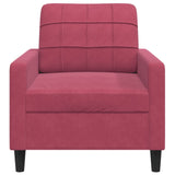 Fauteuil Rouge bordeaux 60 cm Velours