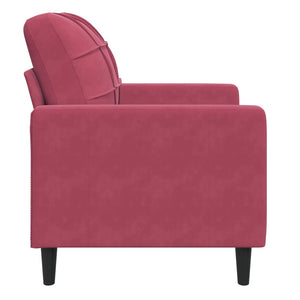 Fauteuil Rouge bordeaux 60 cm Velours