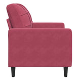 Fauteuil Rouge bordeaux 60 cm Velours