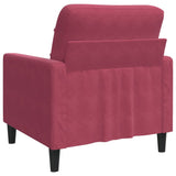Fauteuil Rouge bordeaux 60 cm Velours