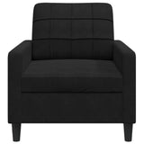 Fauteuil Noir 60 cm Velours