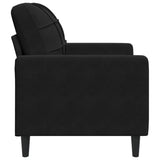 Fauteuil Noir 60 cm Velours