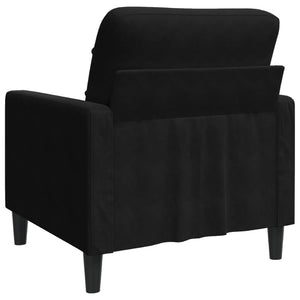 Fauteuil Noir 60 cm Velours