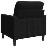 Fauteuil Noir 60 cm Velours