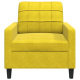 Fauteuil Jaune 60 cm Velours