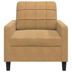 Fauteuil Marron 60 cm Velours