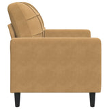 Fauteuil Marron 60 cm Velours