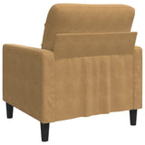 Fauteuil Marron 60 cm Velours