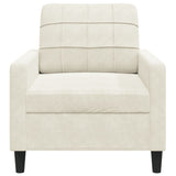 Fauteuil Crème 60 cm Velours