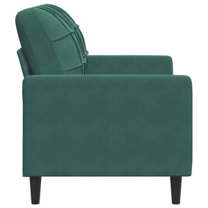 Canapé à 2 places Vert foncé 120 cm Velours