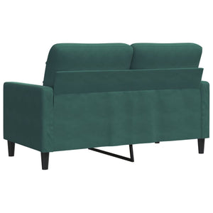 Canapé à 2 places Vert foncé 120 cm Velours