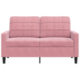 Canapé à 2 places Rose 120 cm Velours