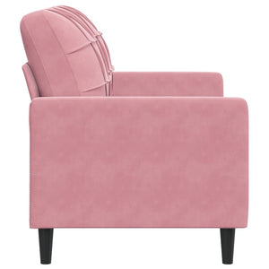 Canapé à 2 places Rose 120 cm Velours