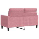 Canapé à 2 places Rose 120 cm Velours