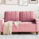 Canapé à 2 places Rose 120 cm Velours